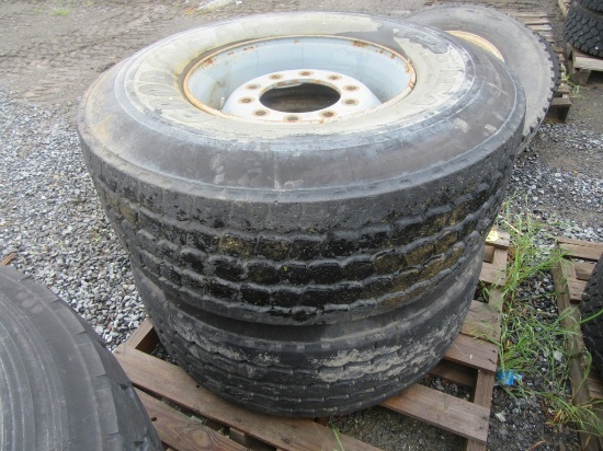 Goodyear G296; 425/65R22.5 Tires on Wheels