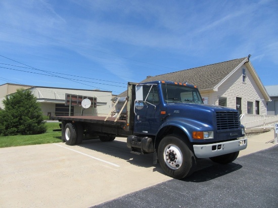 2001 International 4900 Flatbed Truck 'Title in the Office'