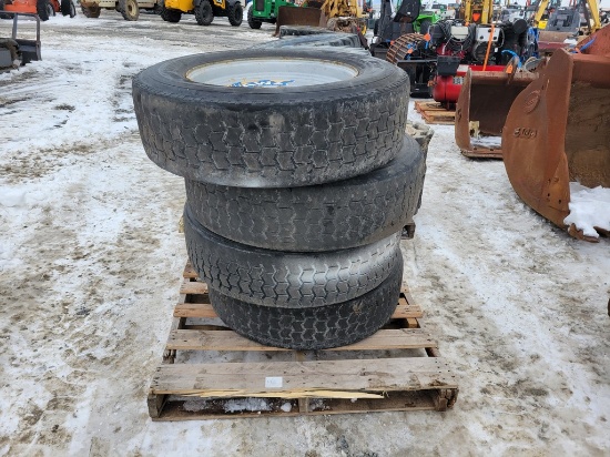 Good Year G670 RV Tires on Wheels 'Set of 4'