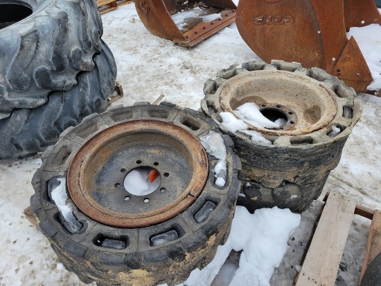 Solid Skid Steer Tires   'Set of 4'