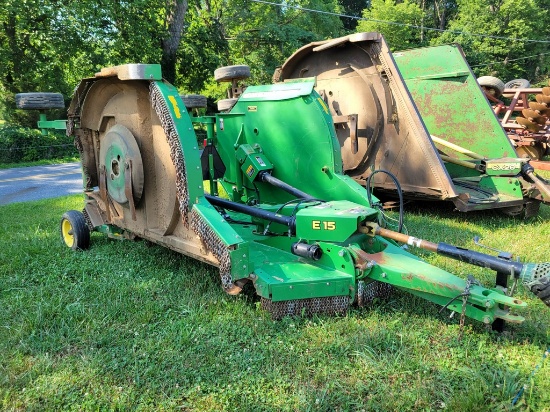 2019 John Deere E15 Batwing Rotary Mower Works Good