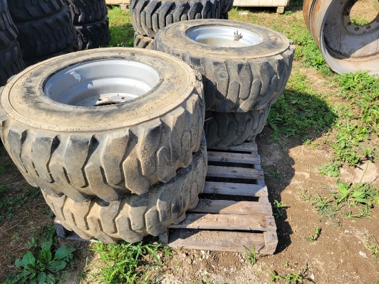 Firestone Duraforce DT Telehandler Tires on Wheels 'Set of 4'