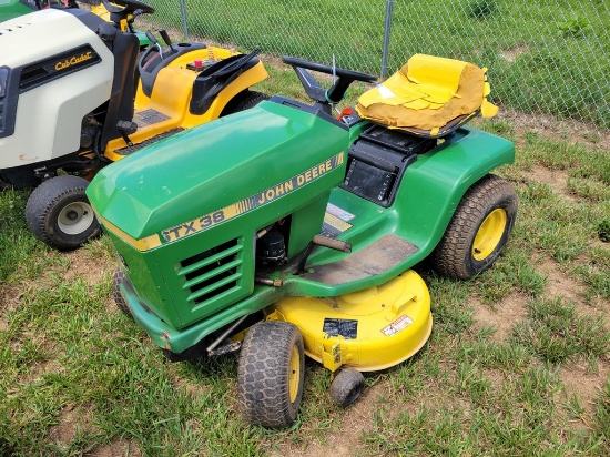John Deere STX38 Riding Tractor 'AS-IS - For Parts or Repair'