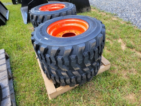 Forerunner SKS1 Skid Steer Tires on Wheels 'Set of 4 - New'