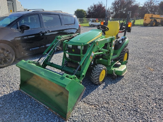 2014 John Deere 1025R Compact Loader Tractor 'Ride & Drive - Drive Train Guarantee'