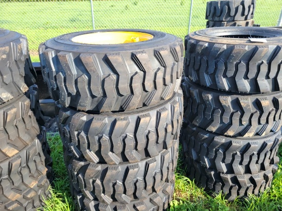 Forerunner SKS1 Skid Steer Tires on Wheels 'Set of 4 - New'