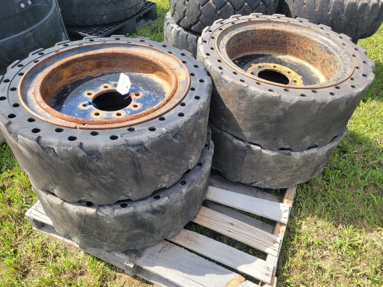 Solid Skid Steer Tires 'Set of 4'
