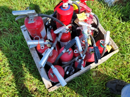 Crate Lot of Fire Extinguishers