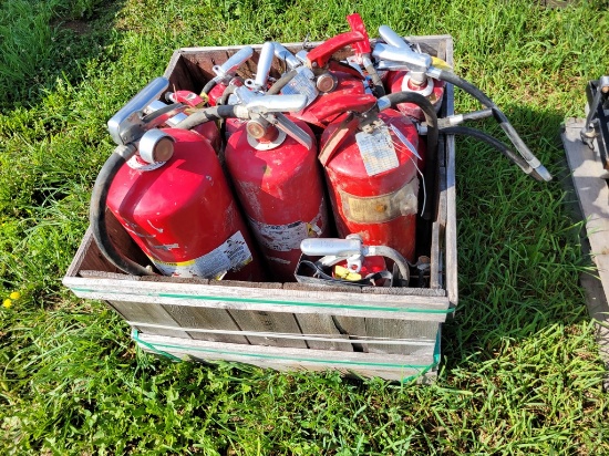 Crate Lot of Fire Extinguishers