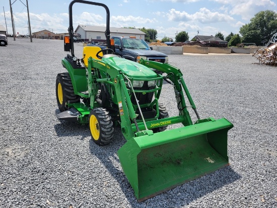 2017 John Deere 2038R Compact Loader Tractor 'Ride & Drive - Drive Train Guarantee'
