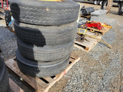 Truck Tires on Wheels 'Set of 4'