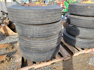 Truck Tires on Wheels 'Set of 4'