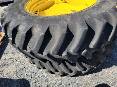 John Deere Tractor Tires on Wheels 'Pair of 2 - Used'