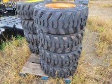Forerunner SKS1 Skid Steer Tires on Wheels 'Set of 4 - New'