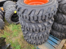 Forerunner SKS1 Skid Steer Tires on Wheels 'Set of 4 - New'