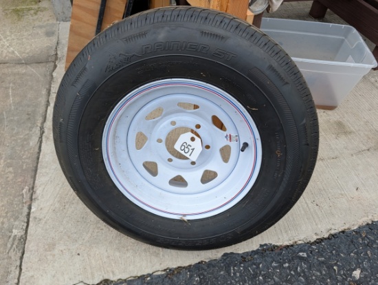 Rainer ST 225/75R15 Trailer Tire on Rim