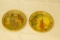 4 Painted Stone Plates