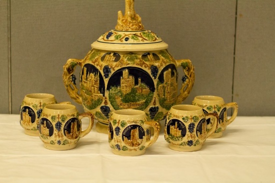 German Punch Set with 5 Cups