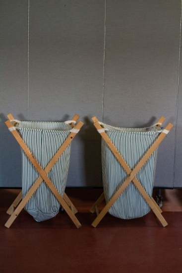 Pair of Folding Laundry Hampers