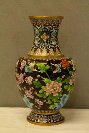 Black Cloisenne Vase