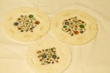 3 Reticulated Alabaster Plates