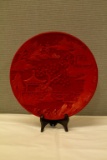 Pair of Cinnabar Plates