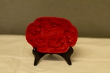 Cinnabar Tray with Stand