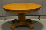 Round Oak Pedestal Table