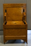 Oak Potty Chair with arms