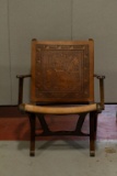 Leather Ornate Folding Chair