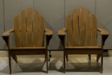 Pair of Wooden Adarondack Chairs