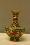 Red and Green Cloisenne Vase