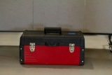 Stack-On Plastic Tool Box with Rivet and Stapler Supplies