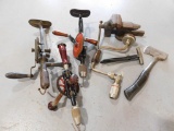 Tools, 2 Breast Drills, Yankee Drill, Crimpers, Brace, Hatchet, Vice