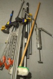 2 Brushes, 4 Clamps, 4 Pieces of Metal Pipe, Grease Gun