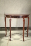 Half Round Cherry Finish Table