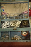 Jewelry Box of Assorted Costume Jewelry