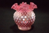 Pink Hobnail Vase