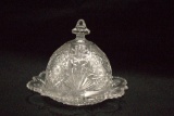 Pressed Glass Covered Dish