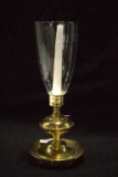 Brass Candlestick With Glass Globe