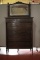 3/4 Mahogany Art Deco Chest with Mirror, Reeded Columns