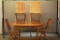 Teak Table with 4 Folding Chairs