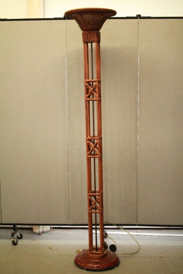 Wicker Pole Lamp