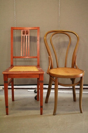 2 Cane Bottom Chairs