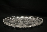 Pressed Glass Footed Plate