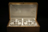 2 Glass Candle Holders in Box