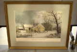 4 Winter Scene Prints