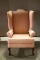 Pink Wing Back Chair