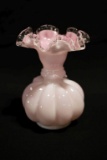 Pink Clear Rimmed Vase