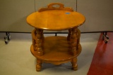 Round Maple End Table